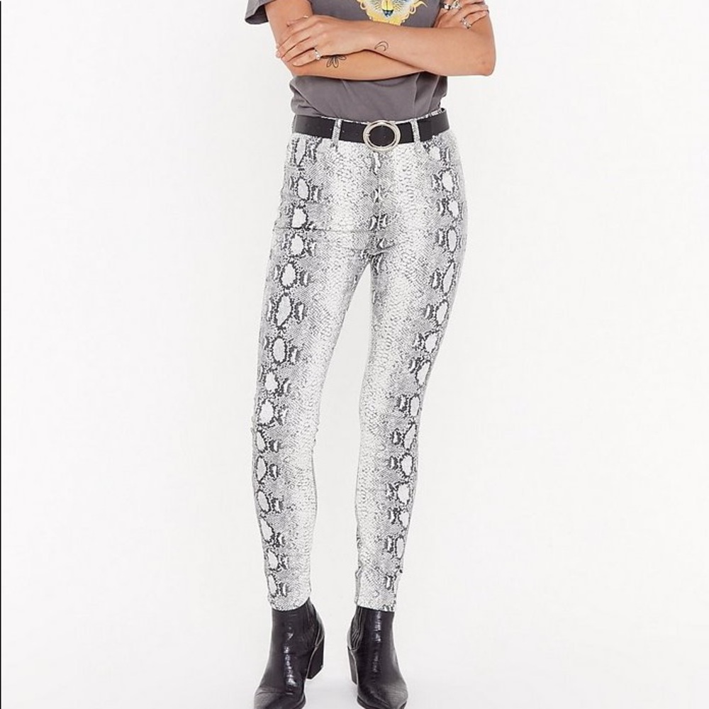 Nasty Gal Snakeskin Pants